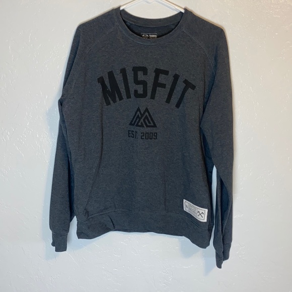 Sharpen The Axe Tops Misfit Gray Crew Neck Sweatshirt By Sharpen